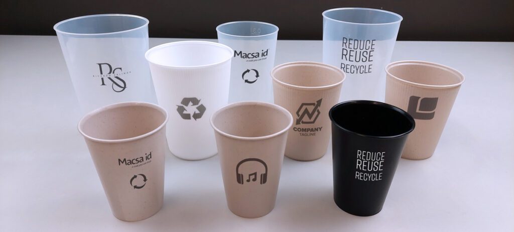 Vasos de plástico PP personalizados con tecnología láser UV de alta resolución